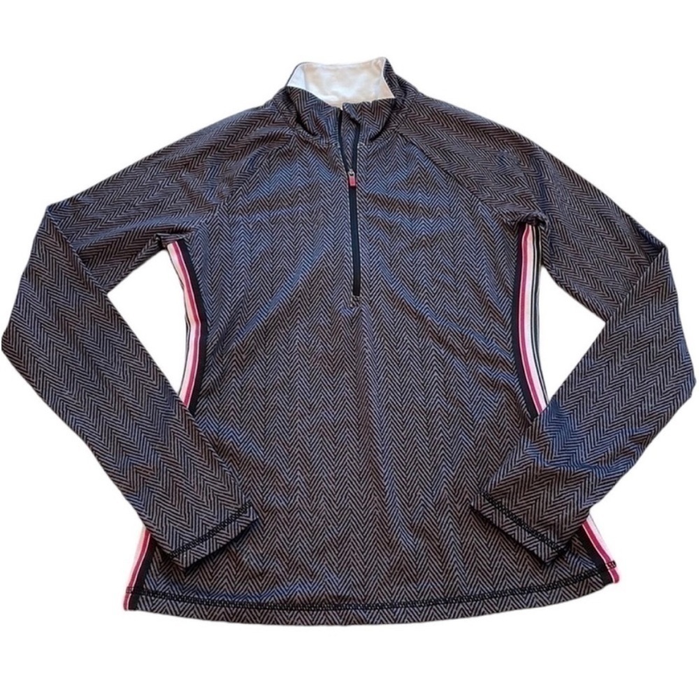 Athleta 1/4 Zip Herringbone Pullover Sz S